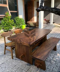 meja makan kayu suar-meja makan trembesi-meja kayu besar-meja kayu alamai