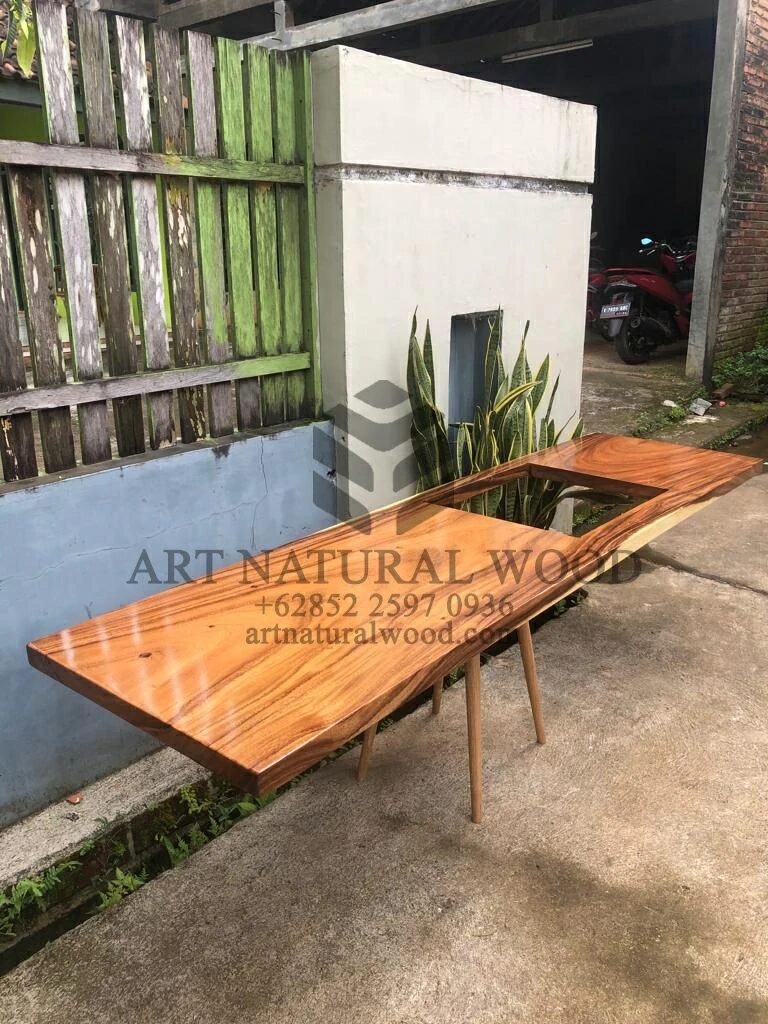 meja kompor kayu minimalis