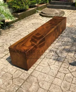 bangku balok kayu trembesi-bangku balok kayu utuh-bangku kayu utuh