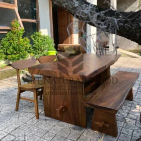 meja makan kayu suar-meja makan trembesi-meja kayu besar-meja kayu alamai