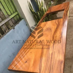 meja kompor kayu minimalis