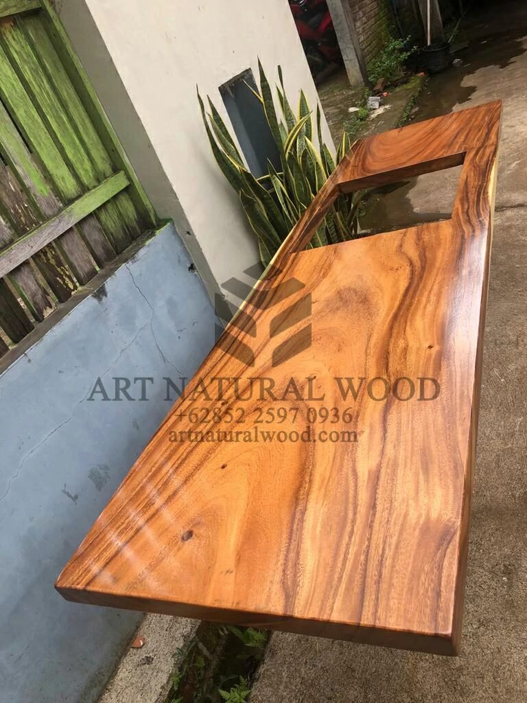 meja kompor kayu minimalis