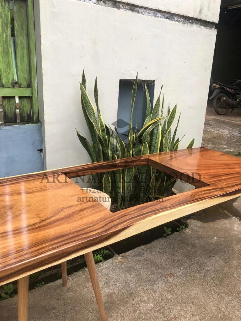 meja kompor kayu minimalis