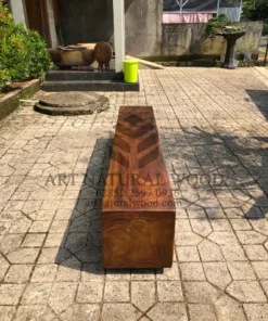 bangku balok kayu trembesi-bangku balok kayu utuh-bangku kayu utuh