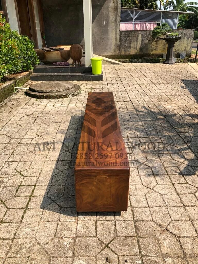 bangku balok kayu trembesi-bangku balok kayu utuh-bangku kayu utuh