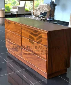 bufet laci minimalis kayu trembesi-bufet 6 laci-bufet minimalis kayu-bufet jati