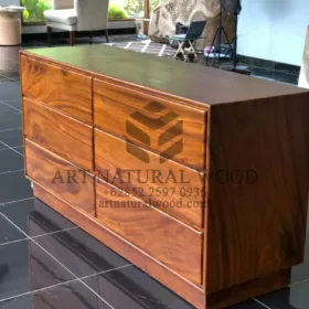 bufet laci minimalis kayu trembesi-bufet 6 laci-bufet minimalis kayu-bufet jati
