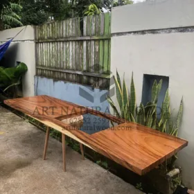 meja kompor kayu minimalis