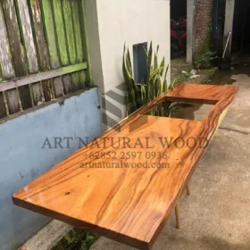 meja kompor kayu minimalis