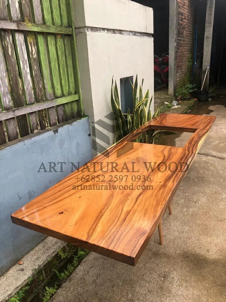 meja kompor kayu minimalis