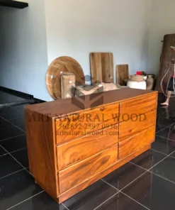 bufet laci minimalis kayu trembesi-bufet 6 laci-bufet minimalis kayu-bufet jati