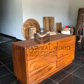 bufet laci minimalis kayu trembesi-bufet 6 laci-bufet minimalis kayu-bufet jati