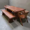 meja makan minimalis kayu utuh-meja kayu besar-meja makan kayu uth