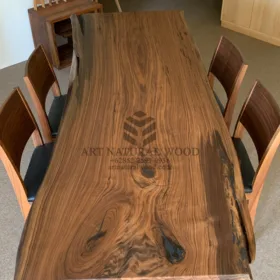 meja makan kayu trembesi besar-meja makan kayu solid-meja kayu besar