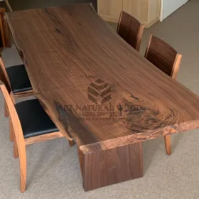 meja makan kayu trembesi besar-meja makan kayu solid-meja kayu besar