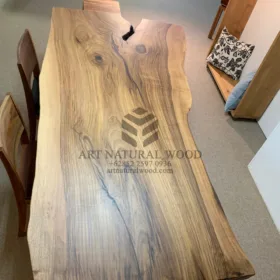 meja makan kayu trembesi natural-meja makan natural-meja kayu alami-meja kayu besar