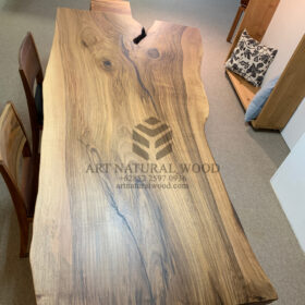 meja makan kayu trembesi natural-meja makan natural-meja kayu alami-meja kayu besar