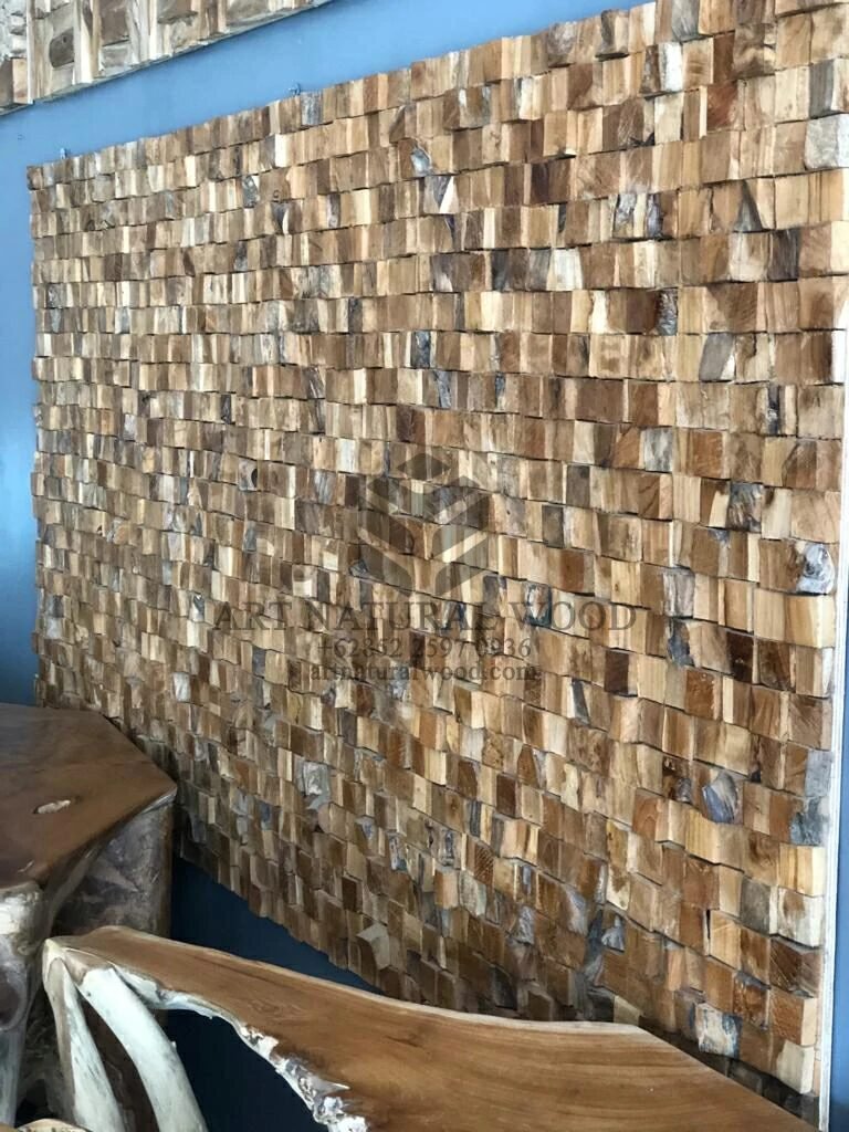 hiasan dinding mozaik kayu-hiasan dinding kayu-artwork kayu