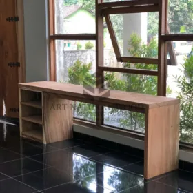 meja kantor minimalis kayu trembesi-meja biro kantor-meja kerja minimalis-meja kantor panjang