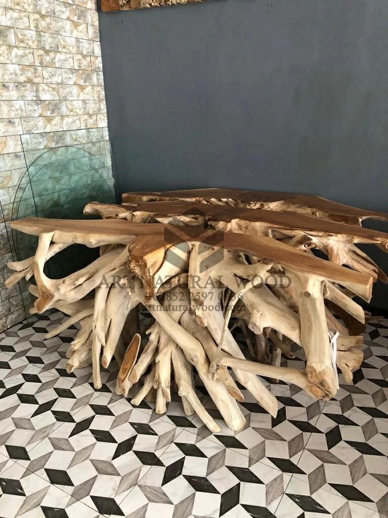 meja akar kayu-meja akar jati termahal-akar kayu jati antik-meja konsul akar