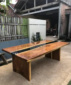 meja resin kayu trembesi-meja kayu resin-meja epoxy