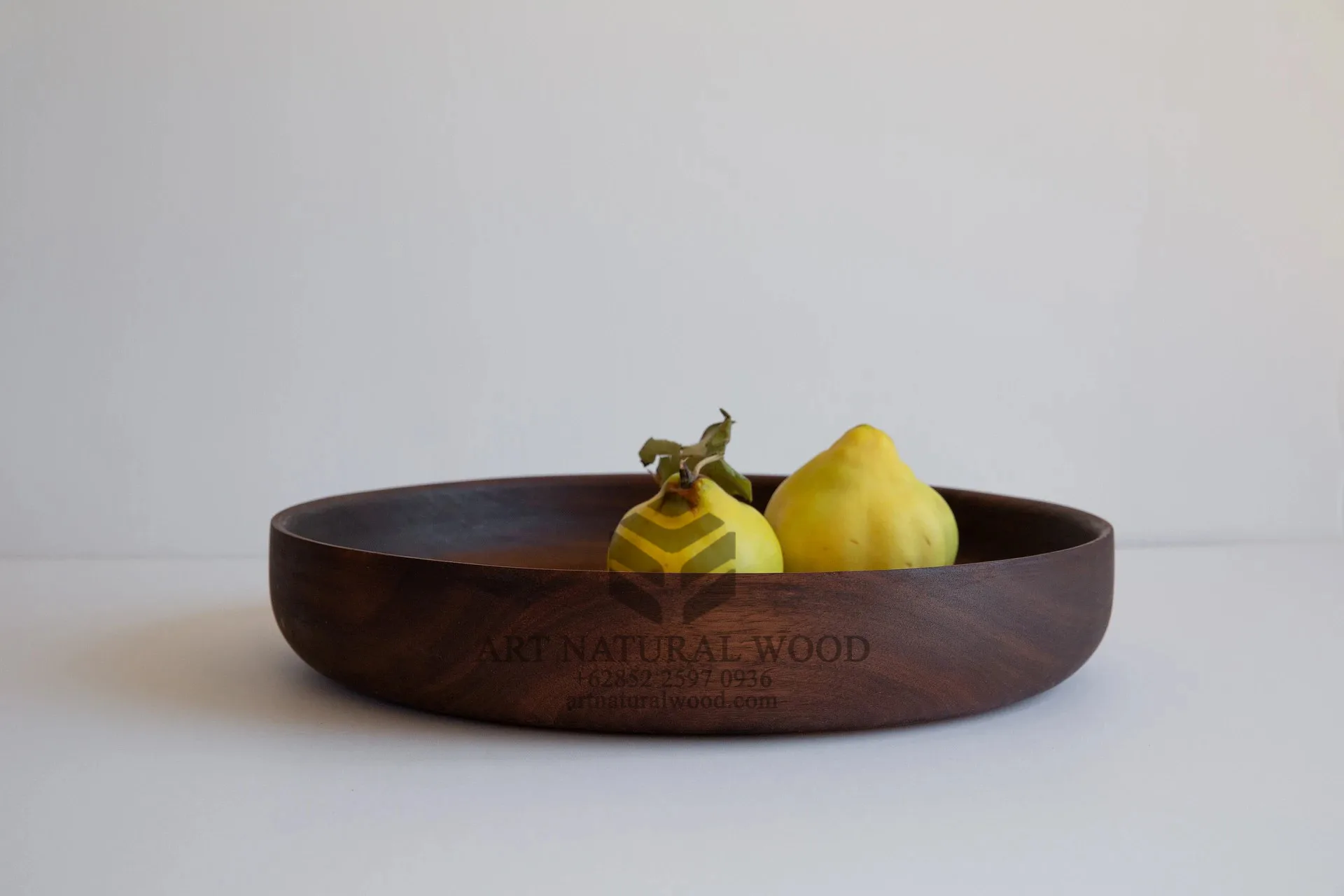 piring buah kayu-tempat buah kayu-mangkuk buah kayu