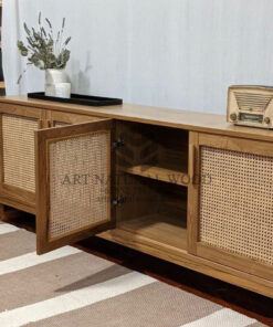 bufet rotan minimalis-bufet kayu rotan-furniture rotan-cabinet rotan
