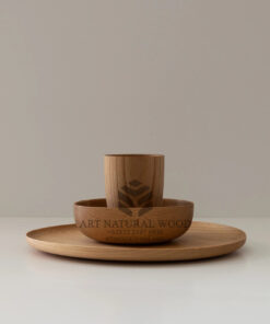 alas piring kayu-tbleware kayu-tatakan piring kayu-mangkok kayu-piring kayu