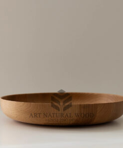 piring buah kayu-tempat buah kayu-mangkuk buah kayu