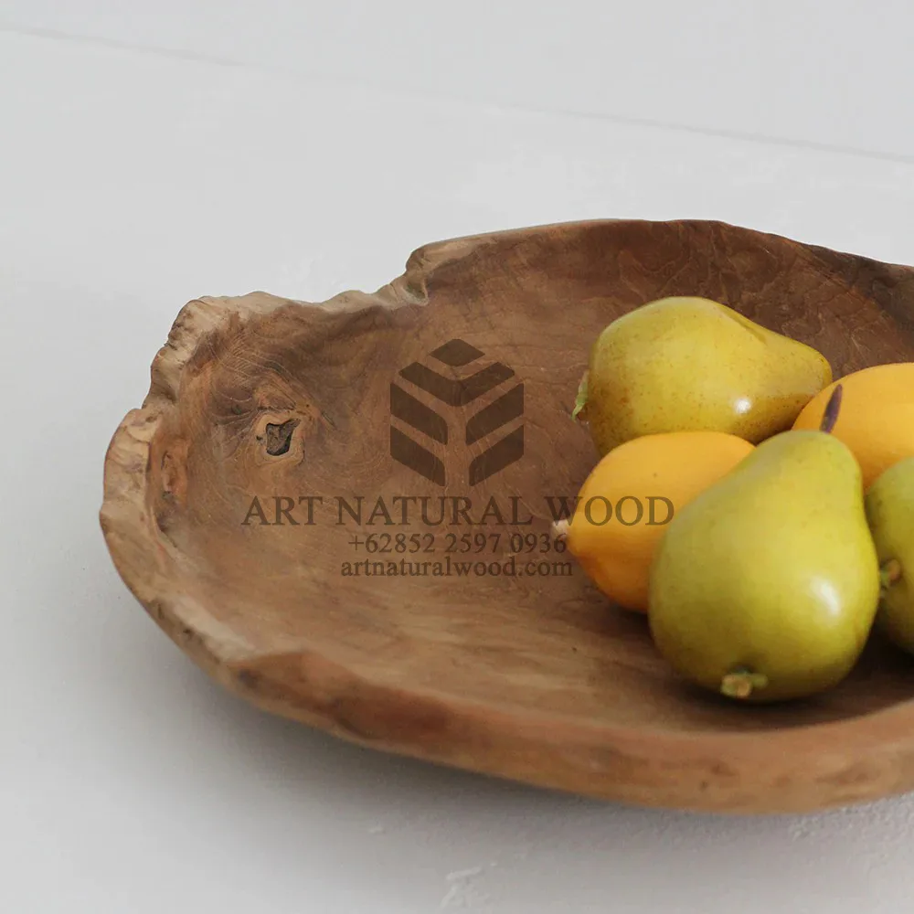 mangkuk buah kayu-piring buah kayu-tempatbuah kayu-tableware kayu-wooden tableware