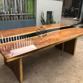 meja resin kayu trembesi-meja kayu resin-meja epoxy