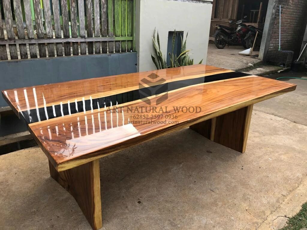 meja resin kayu trembesi-meja kayu resin-meja epoxy