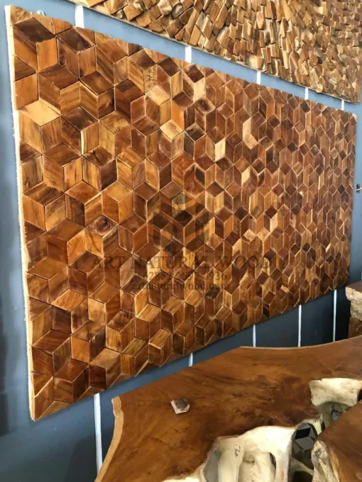 hiasan dinding mozaik kayu-hiasan dinding kayu-artwork kayu