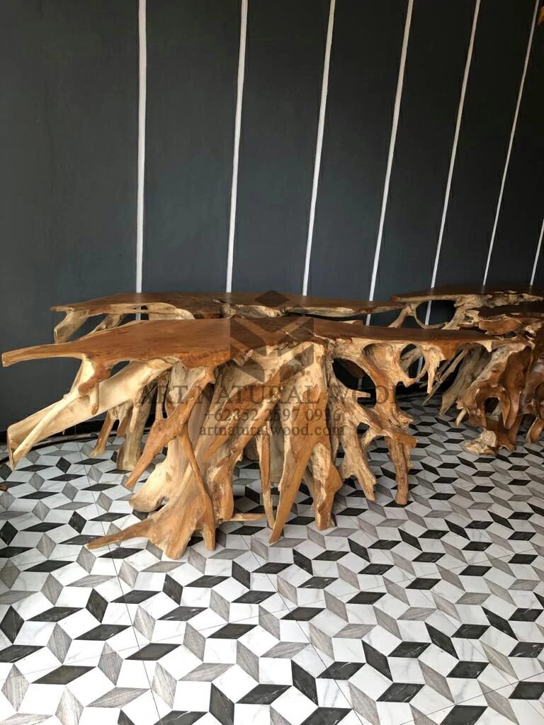 meja akar kayu-meja akar jati termahal-akar kayu jati antik-meja konsul akar