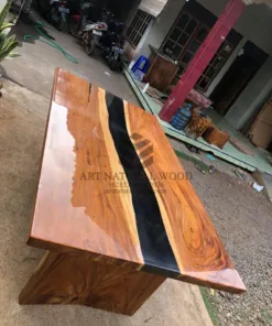 meja resin kayu trembesi-meja kayu resin-meja epoxy
