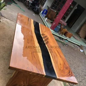 meja resin kayu trembesi-meja kayu resin-meja epoxy