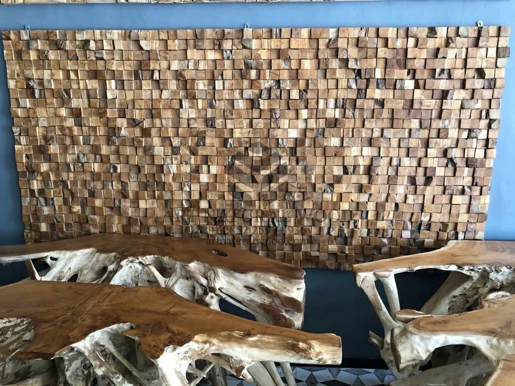 hiasan dinding mozaik kayu-hiasan dinding kayu-artwork kayu