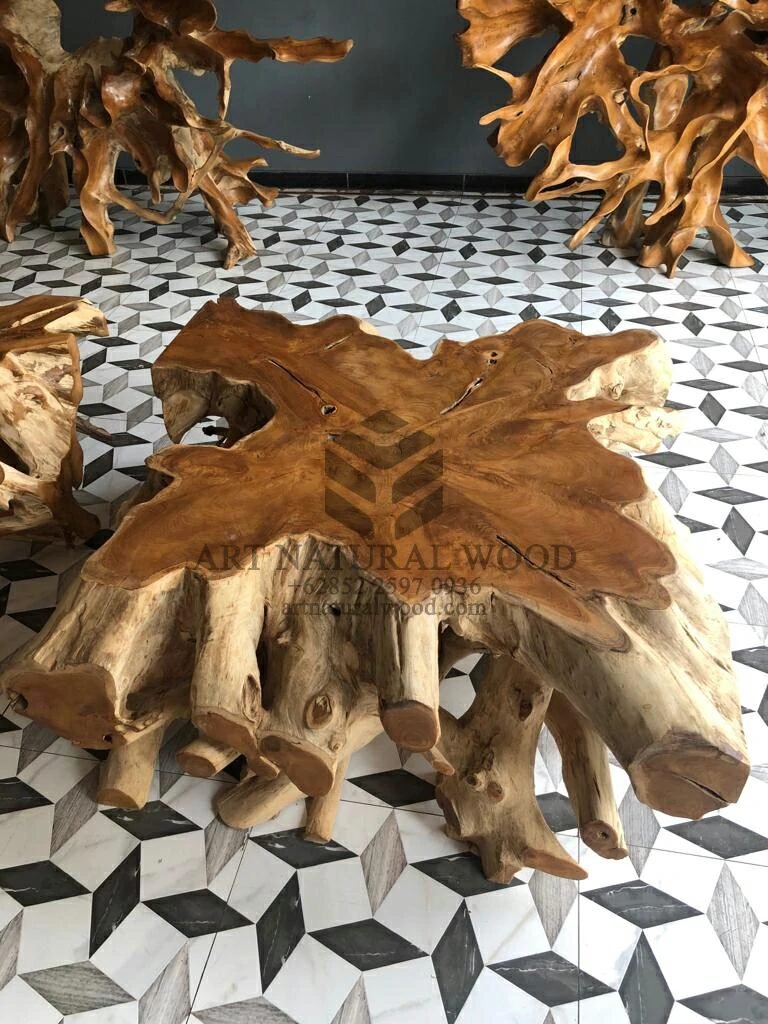 meja tamu akar kayu trembesi-coffee table kayu-meja kayu unik-meja kayu antik-meja tamu kayu