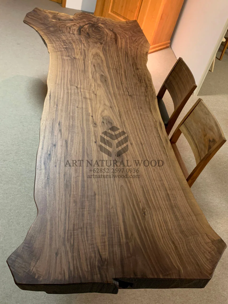 meja rapat minimalis kayu trembesi-meja meeting kayu solid-meja kantor-conference table