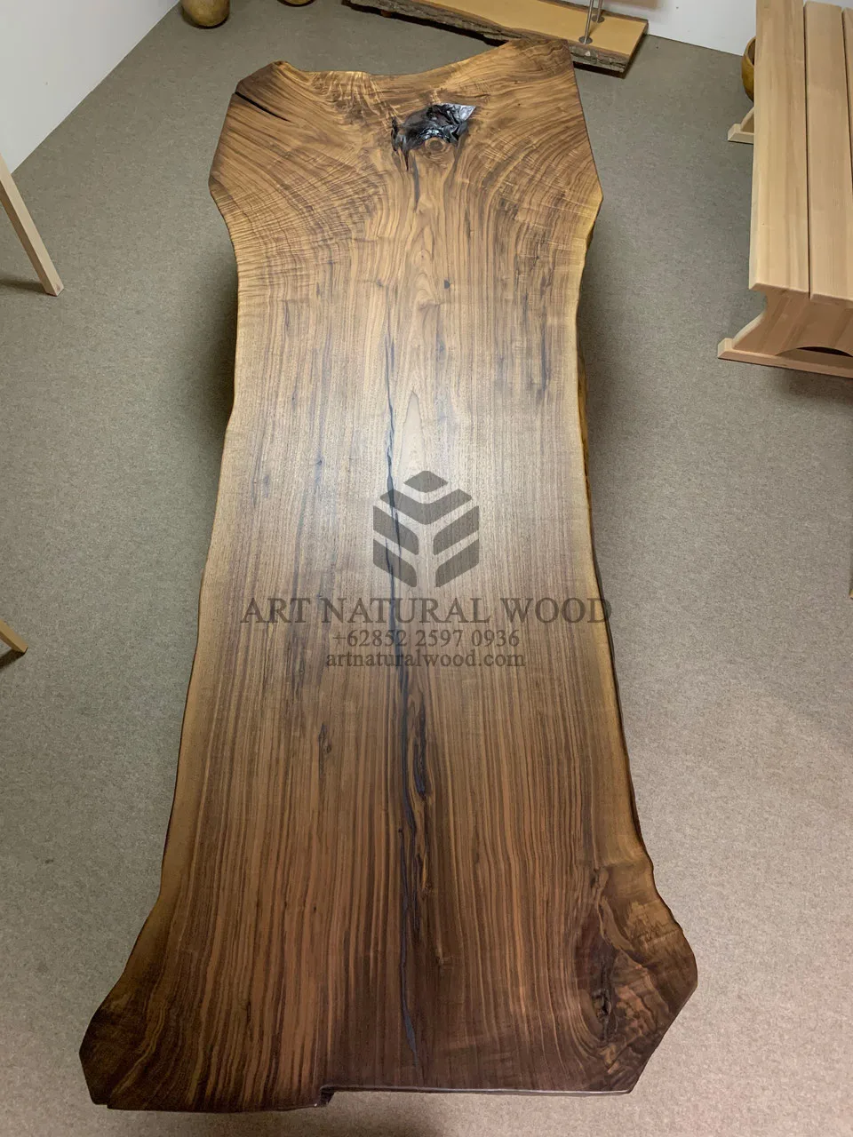 meja rapat minimalis kayu trembesi-meja meeting kayu solid-meja kantor-conference table