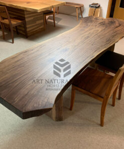 meja rapat minimalis kayu trembesi-meja meeting kayu solid-meja kantor-conference table