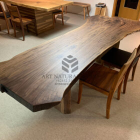 meja rapat minimalis kayu trembesi-meja meeting kayu solid-meja kantor-conference table