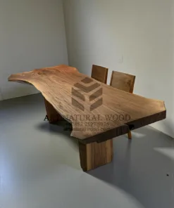 meja rapat minimalis kayu trembesi-meja meeting kayu solid-meja kantor-conference table