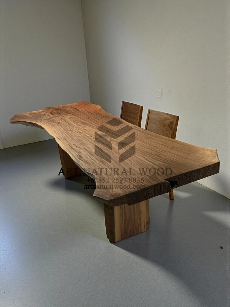 meja rapat minimalis kayu trembesi-meja meeting kayu solid-meja kantor-conference table