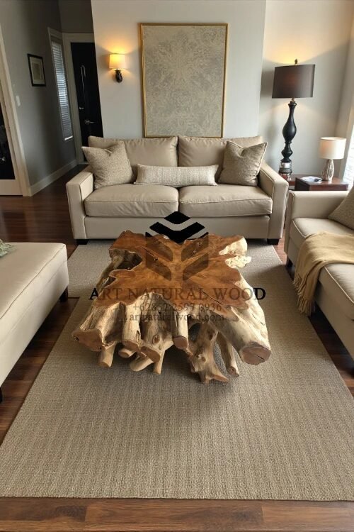 meja tamu akar kayu trembesi-coffee table kayu-meja kayu unik-meja kayu antik-meja tamu kayu