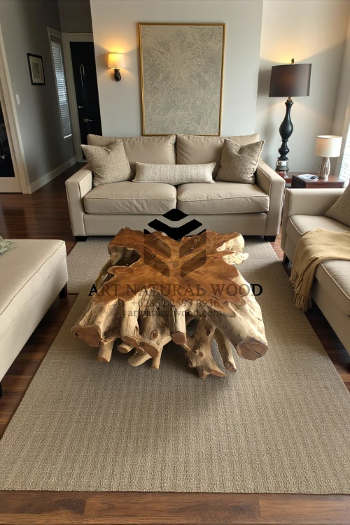 meja tamu akar kayu trembesi-coffee table kayu-meja kayu unik-meja kayu antik-meja tamu kayu