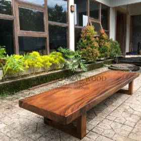 meja panjang kayu trembesi-meja tamu kayu trembesi-coffee table