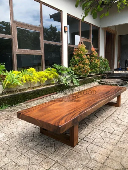 meja panjang kayu trembesi-meja tamu kayu trembesi-coffee table