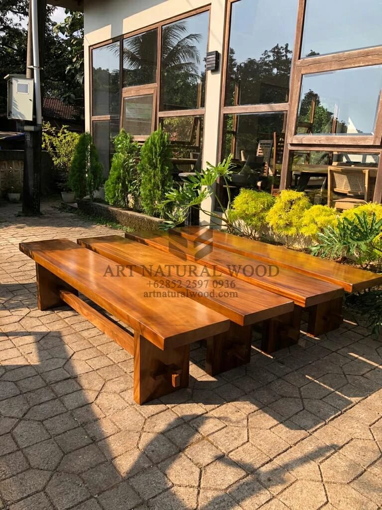 bangku kayu panjang-bangku panjang kayu-bangku minimalis kayu trembesi