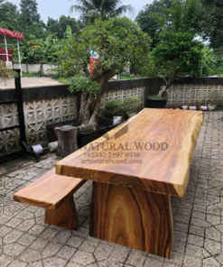meja minimalis kayu trembesi-meja makan minimalis kayu-meja kayu trembesi-meja kayu besar